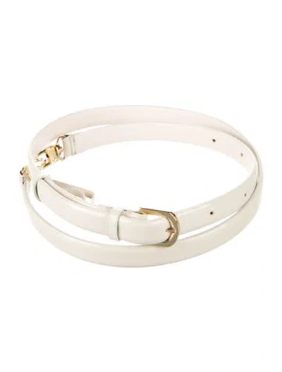 Pre-owned Totême Skinny Patent Leather Belt In Neutral