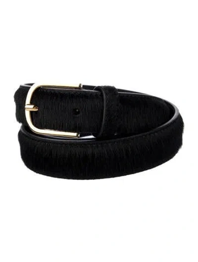 Pre-owned Totême Skinny Ponyhair Belt W/ Tags In Black