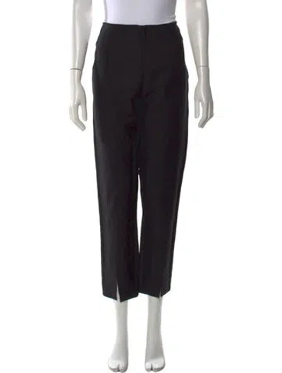 Pre-owned Totême Skinny Slit Trousers Straight Leg Pants In Black