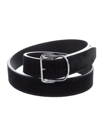 Pre-owned Totême Skinny Suede Belt Kit In Black