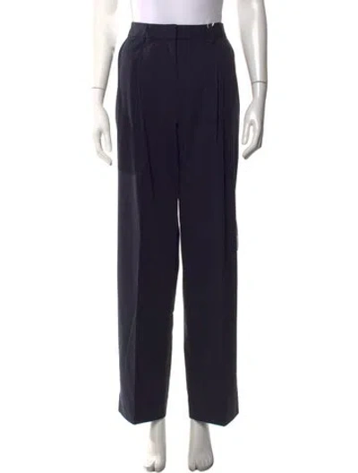 Pre-owned Totême Slanted Pocket Trousers Wide Leg Pants In Black