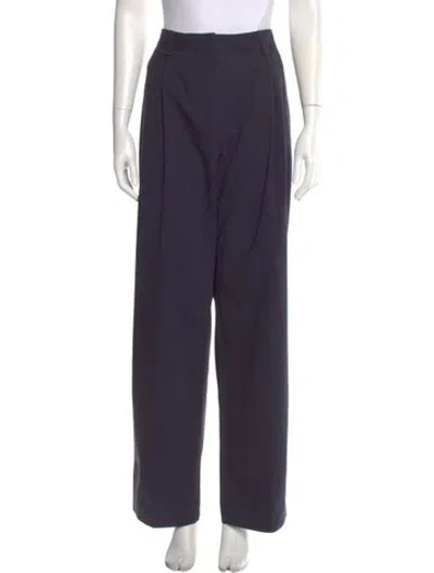 Pre-owned Totême Slanted Pocket Wide Leg Pants In Blue