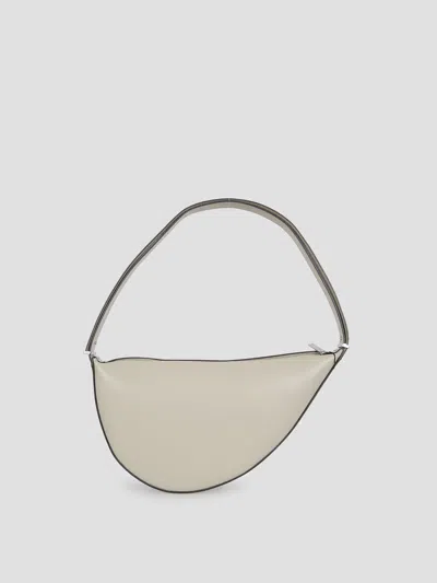 Totême Toteme Sleek Leather Sling Bag In Gray