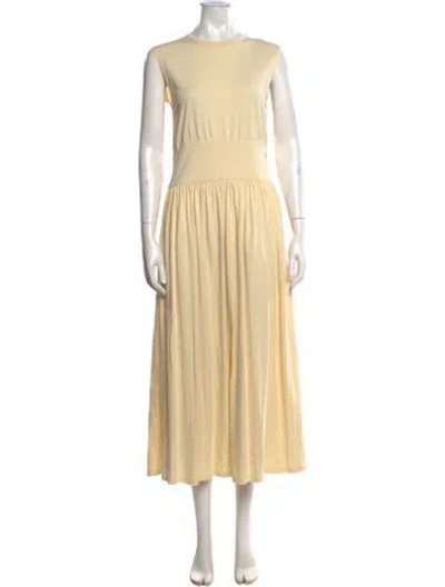 Pre-owned Totême Sleeveless Cotton Tee Dress Long Dress In Neutral