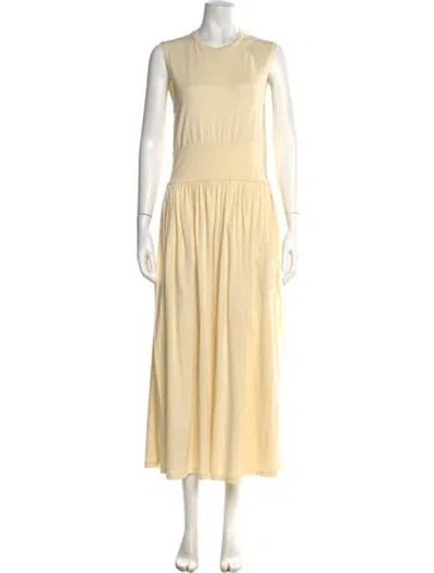 Pre-owned Totême Sleeveless Cotton Tee Dress Long Dress In Yellow
