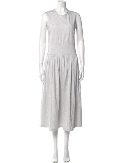 Pre-owned Totême Sleeveless Cotton Tee Dress Midi Length Dress In Gray