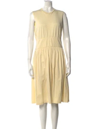Pre-owned Totême Sleeveless Cotton Tee Dress Midi Length Dress In Neutral
