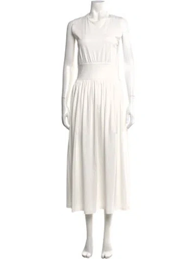 Pre-owned Totême Sleeveless Cotton Tee Dress Midi Length Dress In White