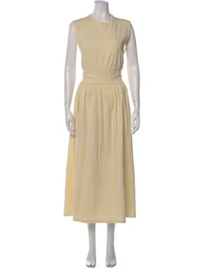 Pre-owned Totême Sleeveless Cotton Tee Long Dress In Neutral