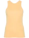 Totême Sleeveless Crepe Tank Top In Yellow