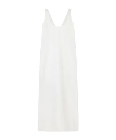 Totême Cotton-poplin Midi Dress In White