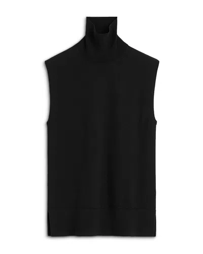 Totême Sleeveless Fine Turtleneck In Black