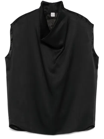 TOTÊME SLEEVELESS FUNNEL-NECK BLOUSE