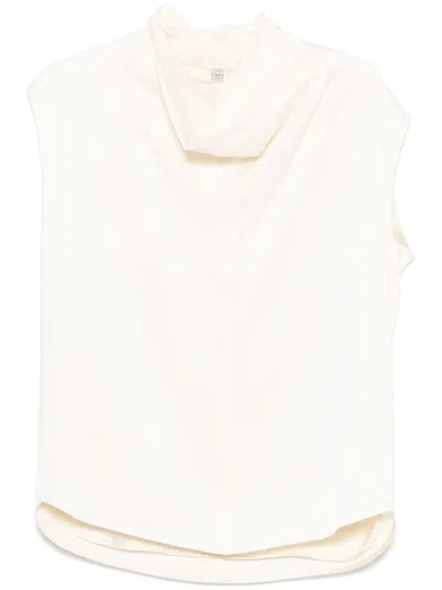 TOTÊME SLEEVELESS FUNNEL-NECK BLOUSE