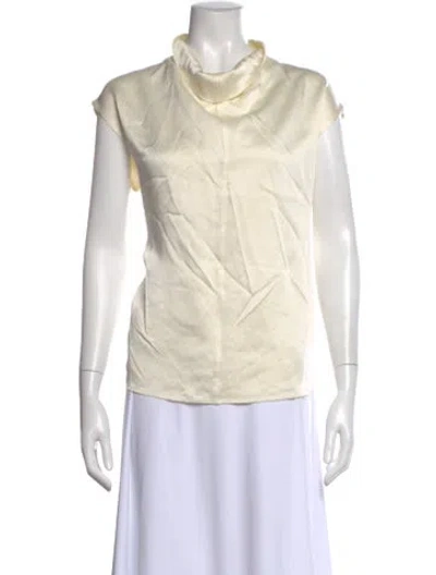 Pre-owned Totême Sleeveless Funnel-neck Mock Neck Top In Neutral