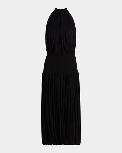 Totême Sleeveless Gathered Balloon Midi Dress In Black
