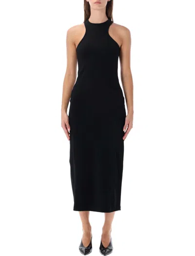 Totême Toteme Sleeveless High-neck Midi Dress In Black