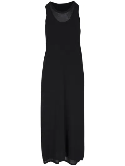 Totême Toteme Women Layered Knit Tank Long Dress In Black