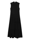 Totême Toteme Cotton Sleeveless Cotton Tee Dress Black In Black