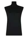 Totême Sleeveless Turtleneck Top In Black