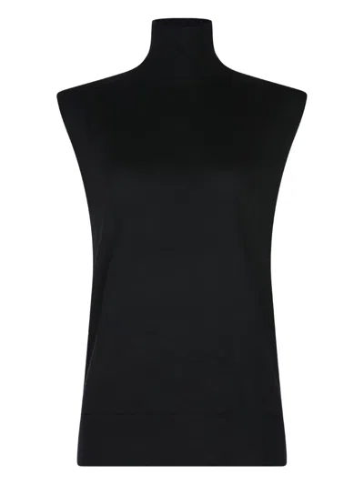Totême Sleeveless Turtleneck Top In Black