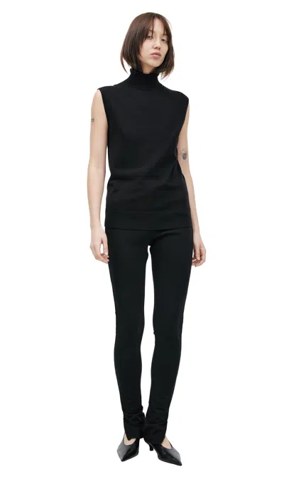 Totême Sleeveless Wool Sweater In Black