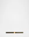 Totême Slide Clasp Lizard-embossed Leather Belt In Green