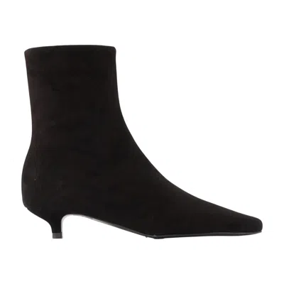 Totême Toteme Slim Ankle Boots -  - Leather - Black In Brown