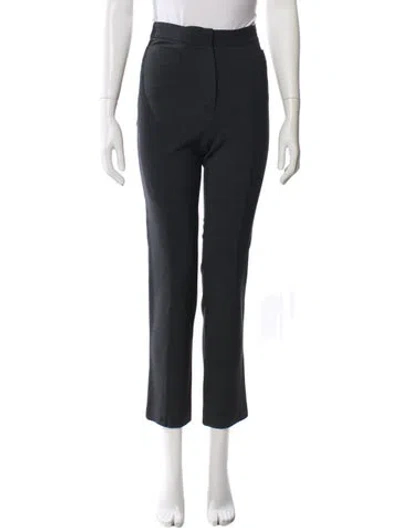 Pre-owned Totême Slim Crepe Suit Trousers Straight Leg Pants In Gray