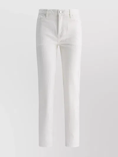 Totême Slim Fit Denim Trousers In White