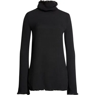 Totême Toteme Slim Fit Fray Edge Top In Black