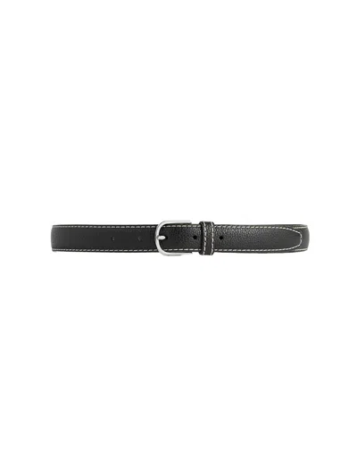 Totême Toteme Slim Grained-leather Belt Black