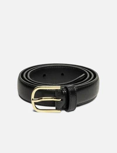Totême Slim Leather Belt In Black