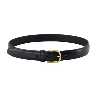 Totême Toteme Slim Leather Belt In Gold