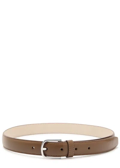Totême Toteme Slim Leather Belt In Metallic