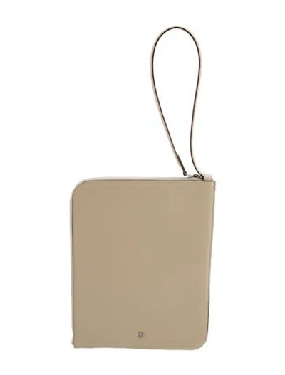 Pre-owned Totême Slim Leather Tote Bag In Neutral