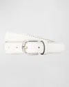 Totême Slim Trouser Leather Belt In White