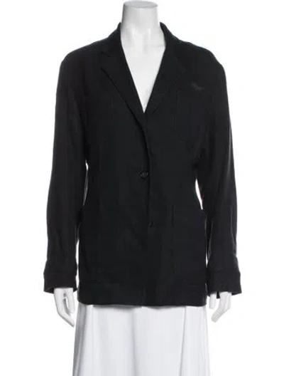 Pre-owned Totême Slim Viscose Linen Blazer Blazer In Gray