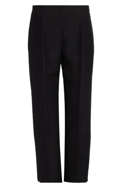Totême Toteme Slim Wool & Silk Evening Trousers In Black