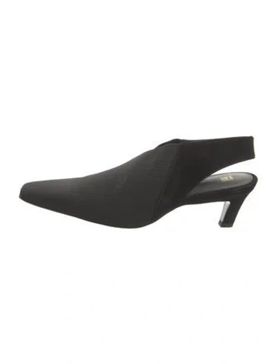 Pre-owned Totême Slingback Flats In Black