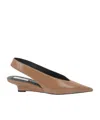Totême Slingback High Heel Sandals In Brown