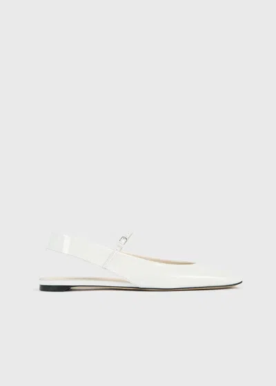 Totême Slingback Patent Mary Janes Off-white