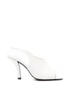 Totême Toteme Contoured Peep Toe Slingback Sandal In White