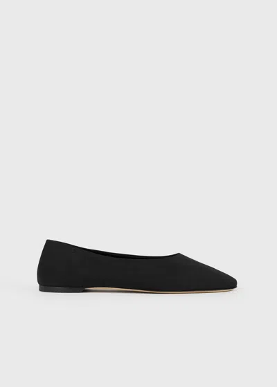 Totême Slip Jersey Ballerinas Black