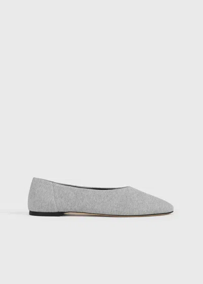 Totême Slip Jersey Ballerinas Grey Melange In Gray