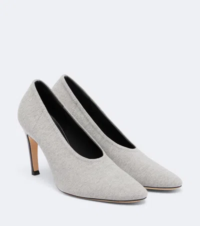 Totême Slip Jersey Pumps In White