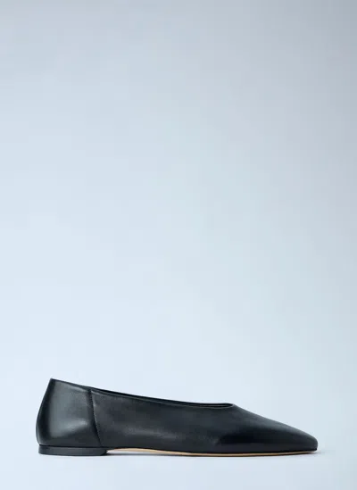 Totême Toteme Slipon Nappa Ballet Flats In Black Leather