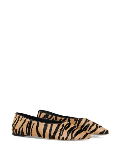 Totême Slip Pony-hair Ballerinas Tiger In Animal Print