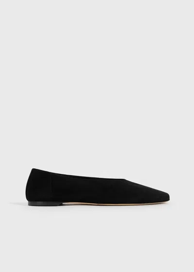 Totême Slip Suede Ballerinas Black