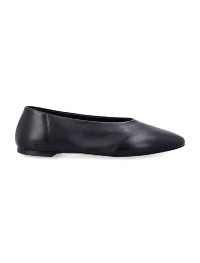 Totême Toteme Slip-on Nappa Ballerinas With Cushioned Flexible Sole In Nero